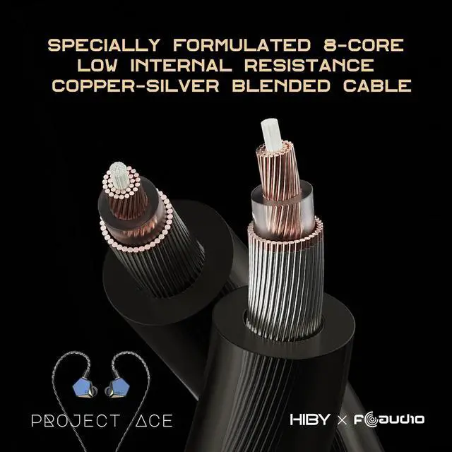 Alt view image 7 of 7 - x FAUDIO Project Ace HiFi IEMs 12mm Mg-Alloy & Be-Plated Dynamic in-Ear Headphones Wired 3.5mm+4.4mm Plugs