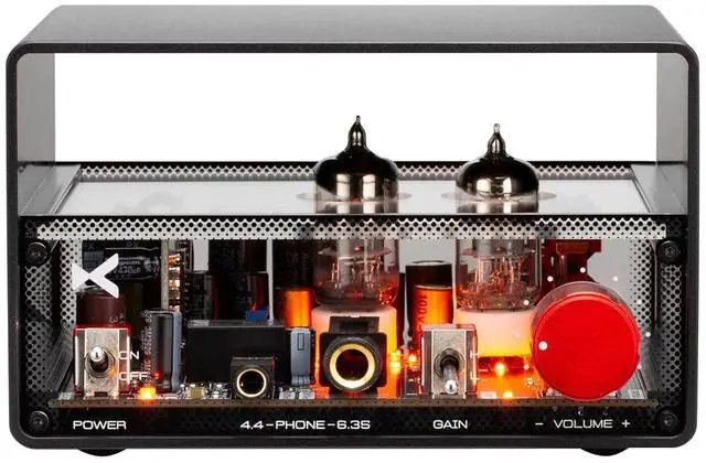 Main image of MT-02 Hybrid Tube Headphone Amplifier, Dual 6J1 Vacuum Tube Preamp | 6.35mm and 4.4mm dual outputs, Class A Amplification, Hi-Fi Grade Capacitors, Clear Panel