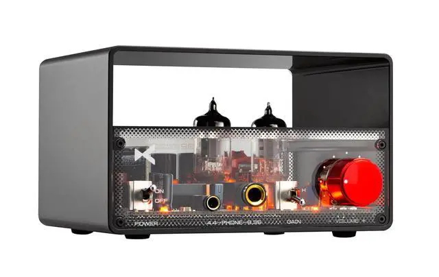 Alt view image 6 of 7 - MT-02 Hybrid Tube Headphone Amplifier, Dual 6J1 Vacuum Tube Preamp | 6.35mm and 4.4mm dual outputs, Class A Amplification, Hi-Fi Grade Capacitors, Clear Panel