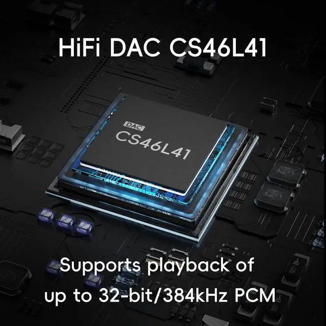 Alt view image 3 of 7 - HiByDigital D1 USB C DAC 32bit/384KHz USB C to 3.5mm Audio Adapter Dongle HiFi Headphone Amplifier for Android/iOS/Windows/Mac