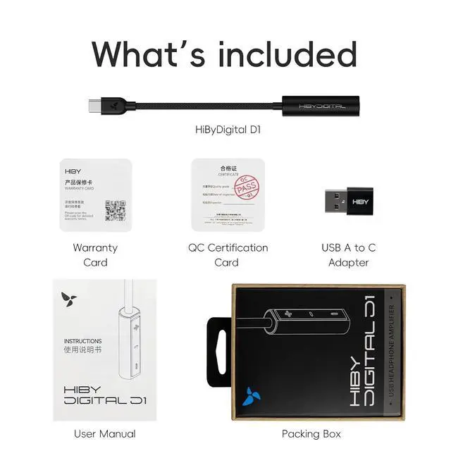 Alt view image 7 of 7 - HiByDigital D1 USB C DAC 32bit/384KHz USB C to 3.5mm Audio Adapter Dongle HiFi Headphone Amplifier for Android/iOS/Windows/Mac