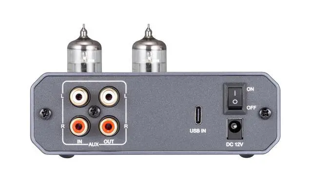 Alt view image 2 of 7 - MH-02 DAC Headphone Amplifier Combo, 6J1 Tube Preamp, 1300mW Powerful Output Class A amp, Two-Stage GAIN Switch USB C Input Support up to PCM32bit/ 384KHz and DSD256