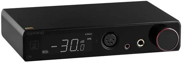Main image of L70 Fully Balanced NFCA Headphone Amp - 4-Pin-XLR/4.4mm Balanced/6.35mm SE Headphone Jacks Amplifier 7500mW x 2 Ouput R2R Volume Control HiFi Amp Audio Hi-Res Preamplifier(Black)