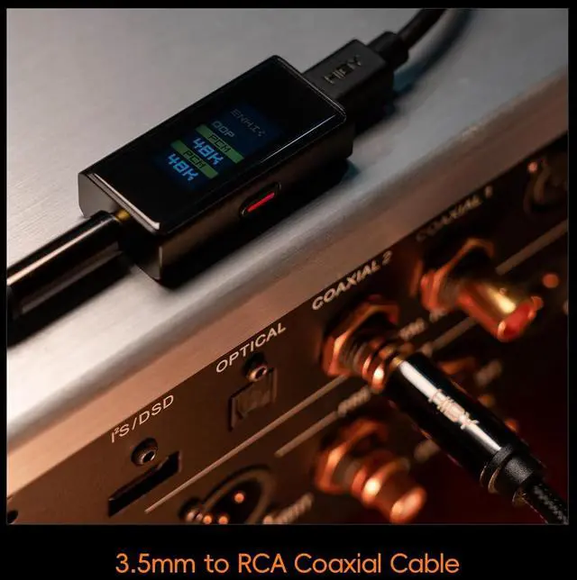 Alt view image 4 of 4 - UC10 USB-C to Coaxial S/PDIF Digital Audio Converter + 3.5mm to RCA Coaxial Cable