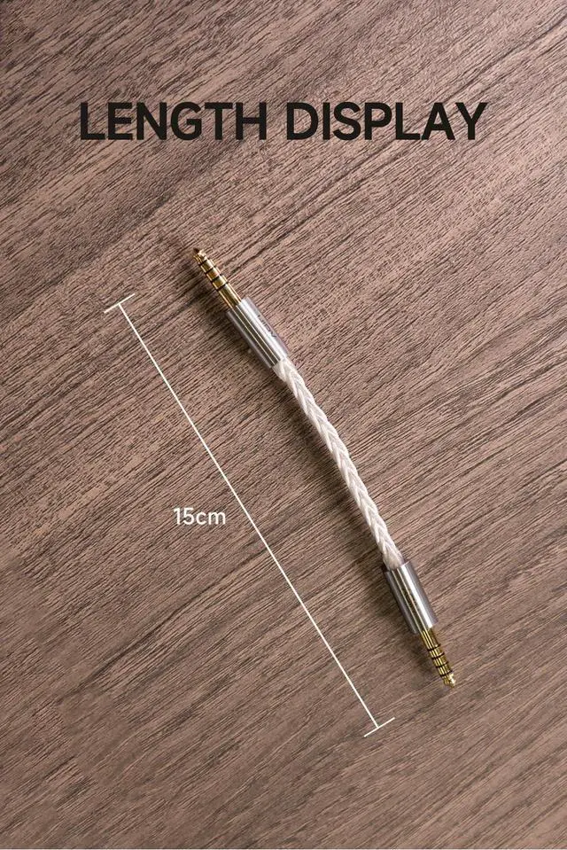 Alt view image 5 of 5 - Aux Audio Cable 4.4mm to 4.4mm HiFi Professional Audio OCC Cable Gold-Plated Copper Jack