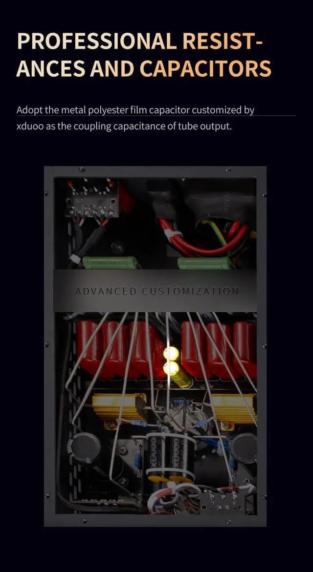 Alt view image 7 of 7 - TA-66 Tube Headphone Amplifier, 60~600 Headphone amp, 6N2 Tube for Preamp, 6N5P Tube for Buffer