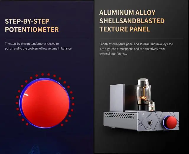 Alt view image 5 of 7 - TA-66 Tube Headphone Amplifier, 60~600 Headphone amp, 6N2 Tube for Preamp, 6N5P Tube for Buffer