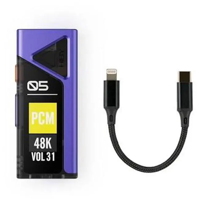 Main image of FC5 USB DAC Headphone Amplifier & USB C OTG Cable (Purple)