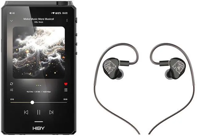 Main image of R6III 2025 DAP Player & YVAIN Hi-Fi in-Ear Monitors(Black