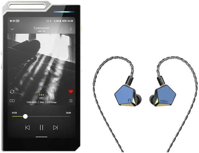 Main image of R4 mp3 & mp4 Players & x FAUDIO Project Ace HiFi IEMs(Silver)