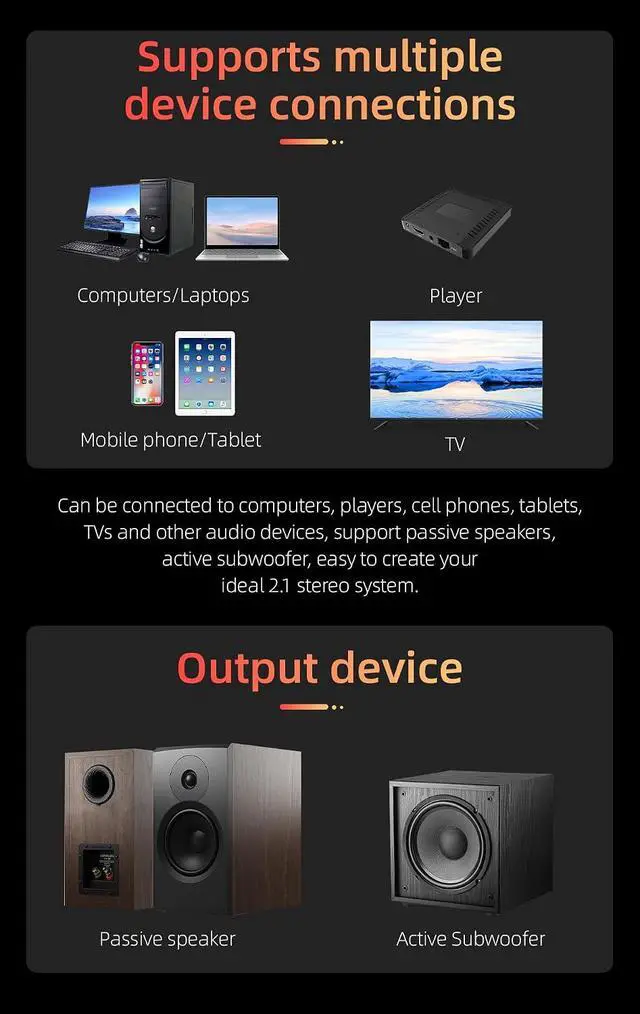 Alt view image 7 of 7 - FX-Audio- FX1602A Stereo 2 Channel Amplifier Home Audio AMP TPA3255 Class D Power Amp for Home Theater System Passive Bookshelf Tower Speakers with 32V Power Supply