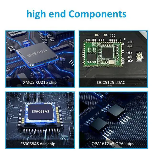 Alt view image 4 of 7 - FX-Audio- DS07 DAC - ES9068AS XU216 Bluetooth 5.1 HiFi Full Balanced Decoder 32Bit/768kHz DSD512 Native MQA, with Remote Control