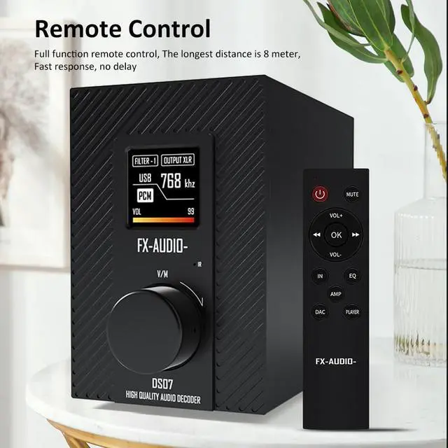 Alt view image 5 of 7 - FX-Audio- DS07 DAC - ES9068AS XU216 Bluetooth 5.1 HiFi Full Balanced Decoder 32Bit/768kHz DSD512 Native MQA, with Remote Control