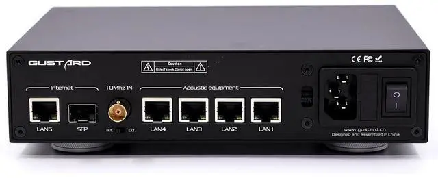 Main image of Gustard N18 pro HiFi Audio Network Switch - 1*SFP + 5*10/100/1000M Adaptive ethernet Interface + 1*10M BNC (Black)
