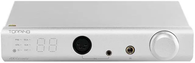 Main image of A90 Discrete NFCA Headphone Amplifier Preamplifier 6.35mm/4.4mm Balanced/4-Pin-XLR Headphone Output R2R Relay Volume Control (Silver)