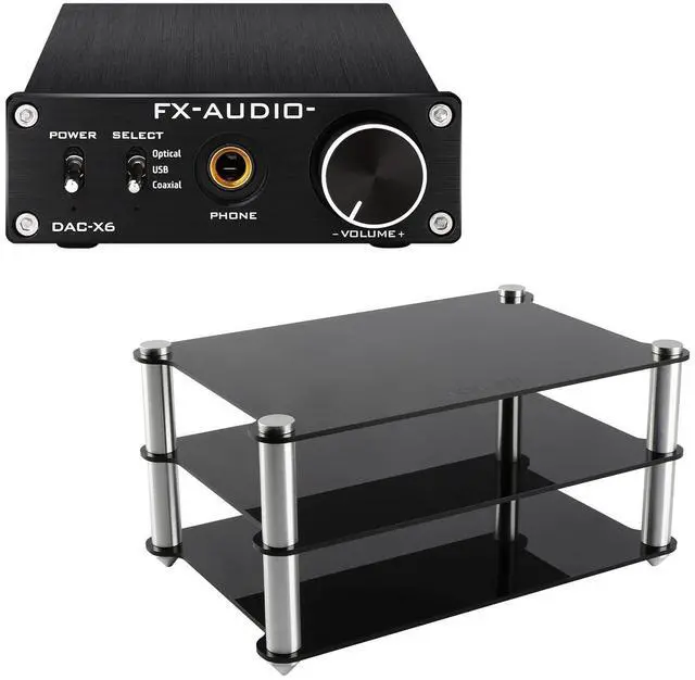 Main image of FX-Audio DAC-X6 DAC Headphone amp Combo and Mini Audio Rack Black