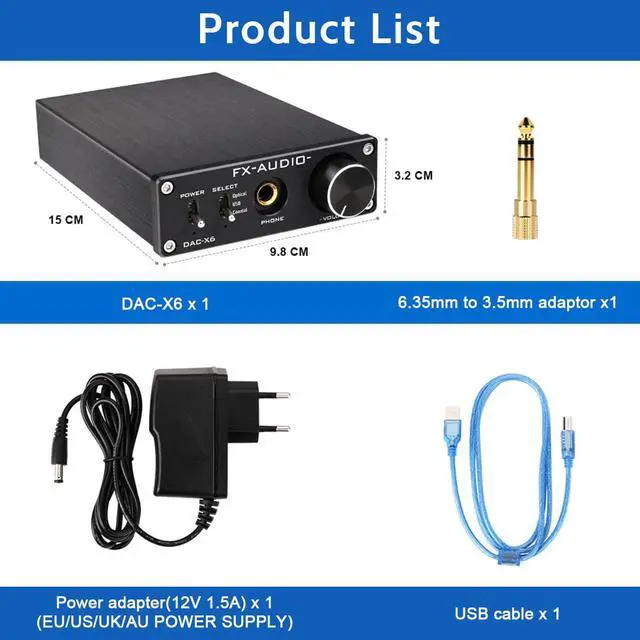 Alt view image 3 of 7 - FX-Audio- DAC-X6 DAC Headphone amp and L07 200Wx2 Stereo Audio Amplifier
