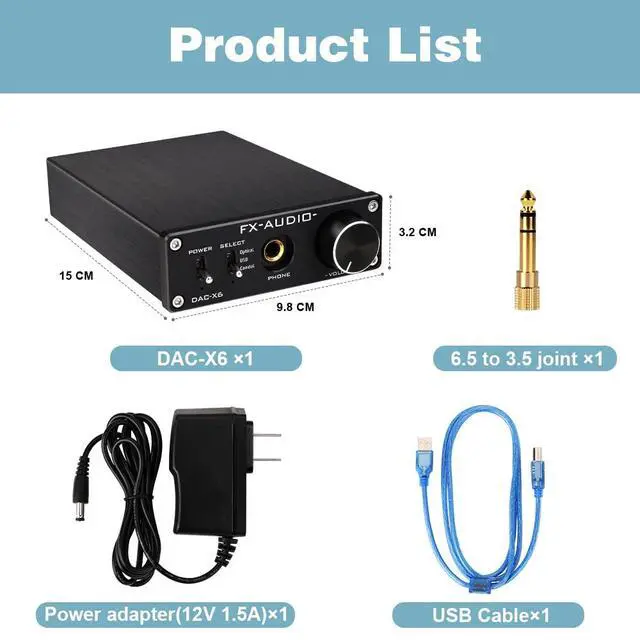 Alt view image 4 of 7 - FX-Audio DAC-X6 Headphone amp dac Combo + Mini Active Volume Control Knob