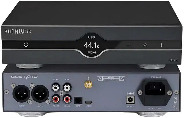 Main image of Gustard Audalytic DR70 R2R DAC - Native 1-Bit DSD DSD512 PCM768kHz Fully Discrete Balanced Digital-Analog Converter (Black)