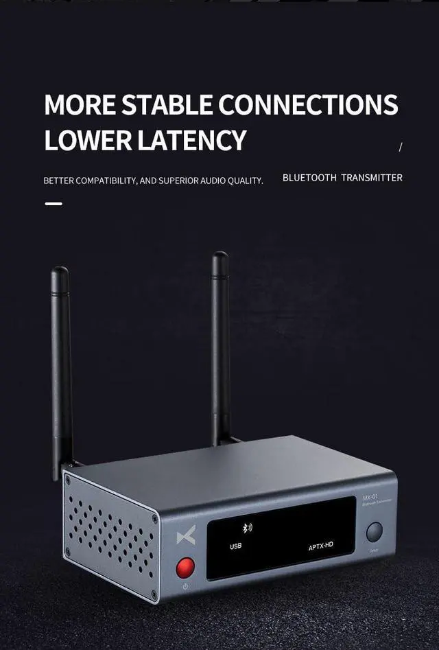 Alt view image 5 of 7 - MX-01 Bluetooth 5.3 HiFi Audio Transmitter Receiver Converted into BT Signals and transmitted to Bluetooth Headphone/amplifiers/Speaker, Support USB/OTP/Coax/AUX Input