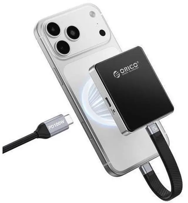Main image of 10Gbps Magnetic M.2 NVMe SSD Enclosure with PD100W Charging Port 4K ProRes Recording Max 2TB for iPhone 17/16/15 Pro/Pro Max/Plus Support SSD Size 2230/2242 B+M M-Key Diskless AP42P (Black)