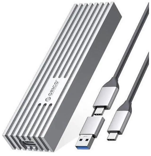 Main image of 10Gbps NVMe SSD Enclosure, M.2 to USB-C Adapter for NVMe M-Key 4TB SSD 2280, Aluminum M2 External SSD Case, Compatible with Thunderbolt 3/4 USB3.2/3.1/3.0/Type - M232-Grey
