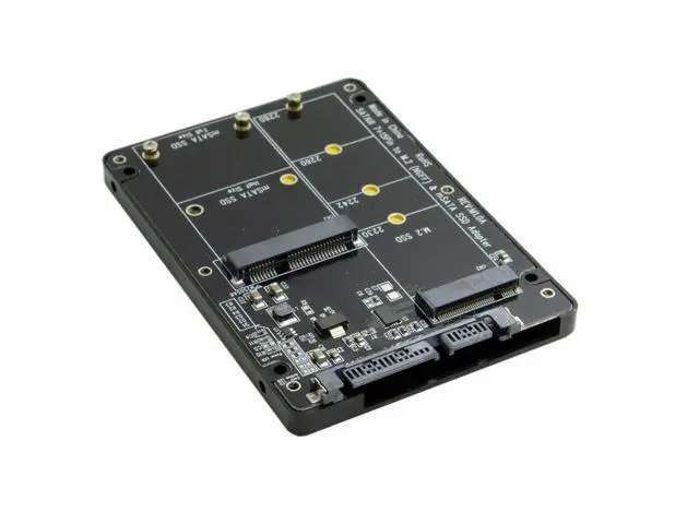 Alt view image 6 of 7 - 2 in 1 Combo M.2 NGFF B-Key & mSATA SSD to SATA 3.0 Adapter Converter Case Enclosure