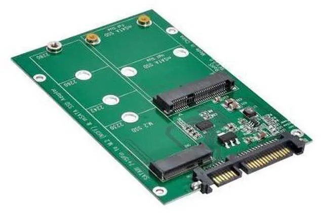 Main image of 2 in 1 Combo Mini PCI- E 2 Lane M.2 NGFF & mSATA SSD to SATA 3.0 III Adapter Converter PCBA