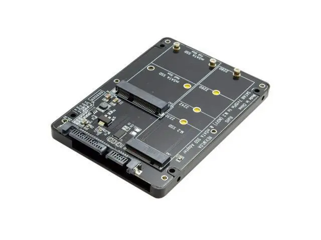 Alt view image 7 of 7 - 2 in 1 Combo M.2 NGFF B-Key & mSATA SSD to SATA 3.0 Adapter Converter Case Enclosure
