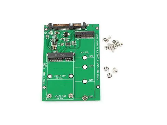 Alt view image 4 of 7 - 2 in 1 Combo Mini PCI- E 2 Lane M.2 NGFF & mSATA SSD to SATA 3.0 III Adapter Converter PCBA