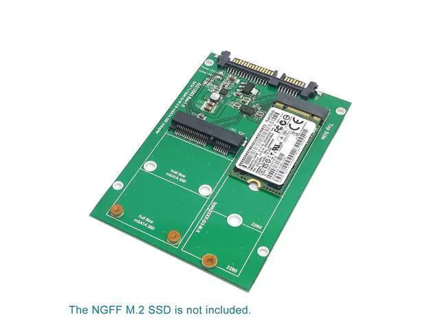 Alt view image 3 of 7 - 2 in 1 Combo Mini PCI- E 2 Lane M.2 NGFF & mSATA SSD to SATA 3.0 III Adapter Converter PCBA