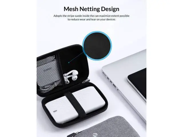 Alt view image 6 of 7 - 2.5 inch External Hard Drive Enclosure USB 3.0 to 7/9.5mm SATA III + Waterproof Shockproof Storage Carrying Case Bag