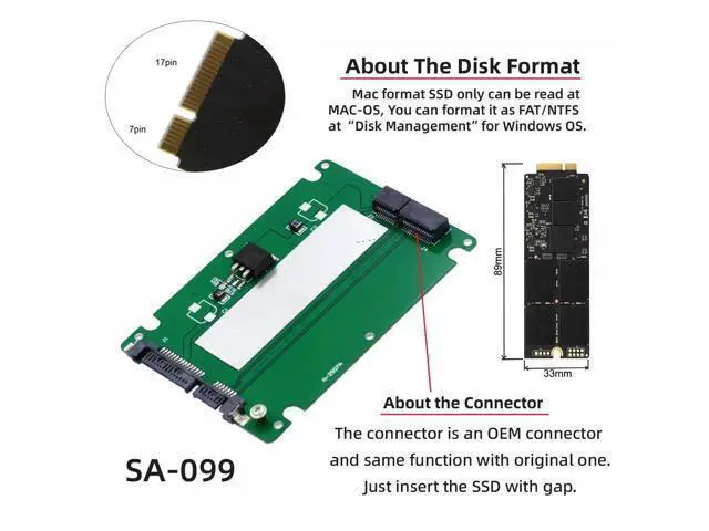 Alt view image 2 of 7 - 2.5" SATA 22pin to Mac A1425 A1398 MC975 MC976 MD212 MD213 ME662 ME664 ME665 SSD Hard Disk case Enclosure White