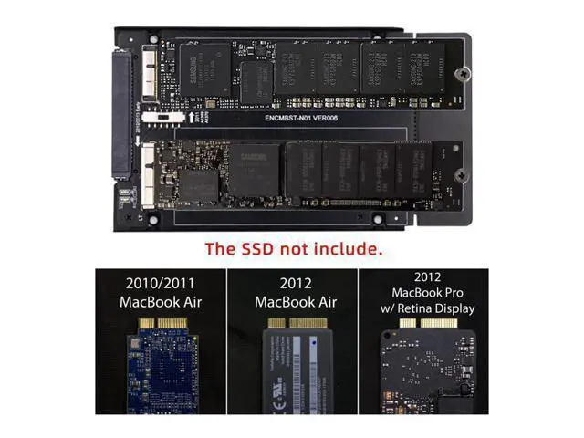 Alt view image 5 of 7 - 2.5inch SATA 22Pin to 2010 2011 2012 Mac Air Pro Retina SSD 12+6Pin 17+7Pin A1425 A1398 MC975 MC976 Case Enclosure