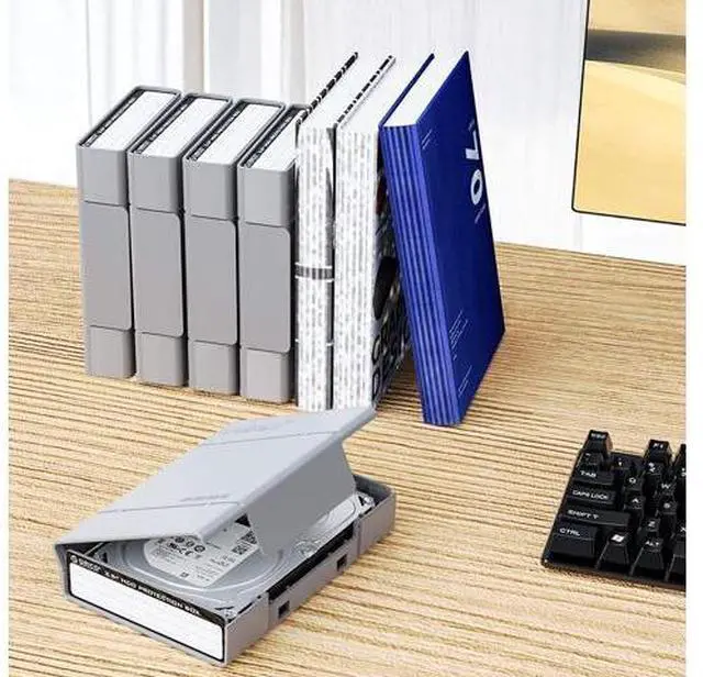 Alt view image 7 of 7 - 3.5 Inch Hard Drive Case Protective Box with Anti-Static,Shockproof and Dustproof Function, Storage Case for HDD External Hard Drive Case,Gray,5 Pack-PHP35
