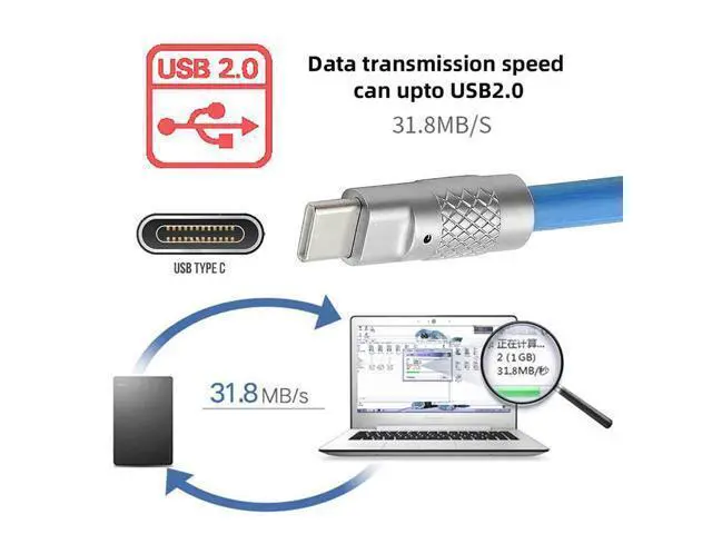 Alt view image 5 of 7 - Blue USB4 Type C Female to Female 240W Power 40Gbps Data 8K Video Extender Adapter for NS Phone Laptop