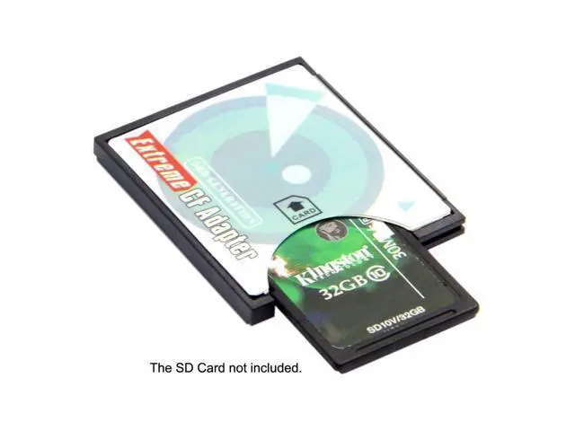 Alt view image 2 of 7 - Camera SD SDHC SDXC to High-Speed Extreme Compact Flash CF Type I Memory Card Adapter