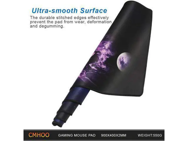 Alt view image 3 of 7 - Cmhoo XXL Professional Large Mouse Pad & Computer Game Mouse Mat (35.4x15.7x0.1IN, Sky Planet)
