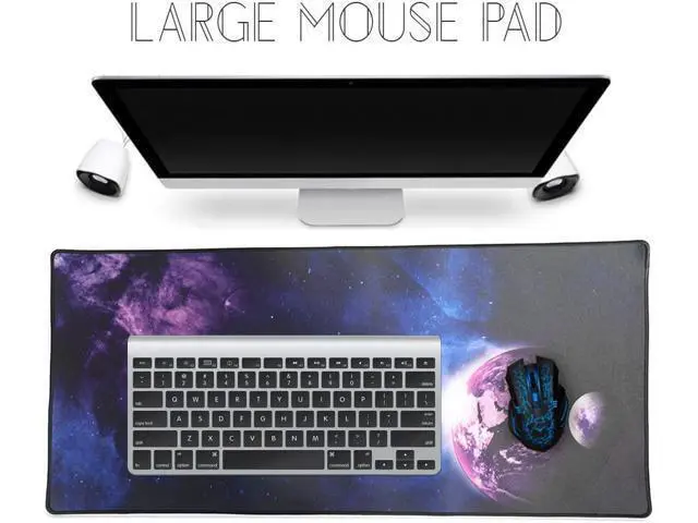 Alt view image 7 of 7 - Cmhoo XXL Professional Large Mouse Pad & Computer Game Mouse Mat (35.4x15.7x0.1IN, Sky Planet)