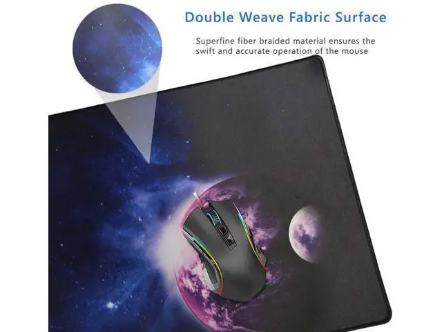 Alt view image 6 of 7 - Cmhoo XXL Professional Large Mouse Pad & Computer Game Mouse Mat (35.4x15.7x0.1IN, Sky Planet)