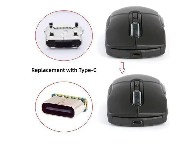 Alt view image 7 of 7 - Connector 5pcs/lot DIY Solder Type-C Female Socket Connector Replace for Micro-USB 5Pin Female SMT Type DC 5V Power