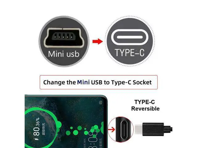 Alt view image 5 of 7 - Connector 5pcs/lot DIY Solder Type-C Female Socket Connector Replace for MiNIn-USB 5Pin Female SMT Type DC 5V Power