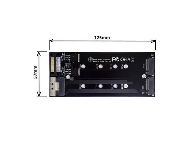 Alt view image 6 of 7 - Dual 2X NVME M.2 AHCI to PCIE Express 3.0 4.0 Slimline SFF-8654 8X Raid Card VROC Raid0 Hyper Adapter