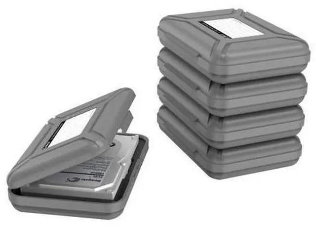 Main image of External Hard Drive Case for 3.5 Inch HDD/SSD 5 Packs Portable Hard Drive Carrying Protective Storage Box Anti-Static and Shockproof -PHX5S