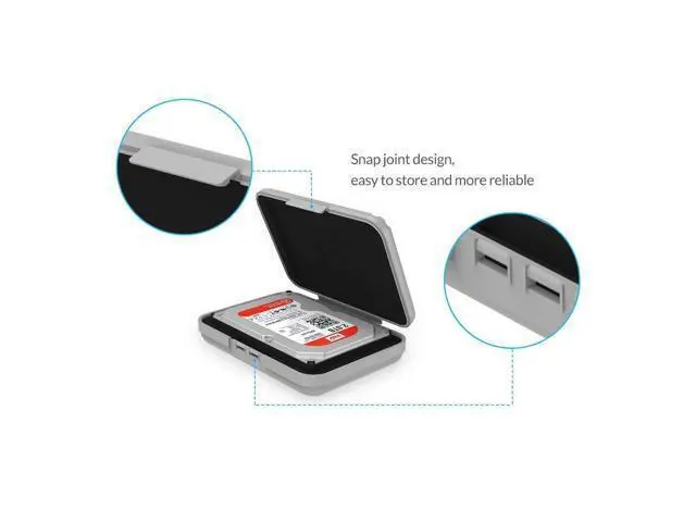 Alt view image 4 of 7 - External Hard Drive Case for 3.5 Inch HDD/SSD 5 Packs Portable Hard Drive Carrying Protective Storage Box Anti-Static and Shockproof -PHX5S