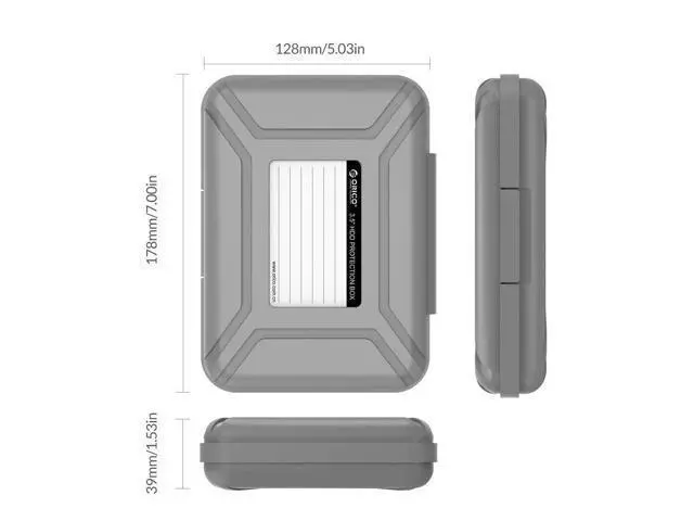 Alt view image 6 of 7 - External Hard Drive Case for 3.5 Inch HDD/SSD 5 Packs Portable Hard Drive Carrying Protective Storage Box Anti-Static and Shockproof -PHX5S