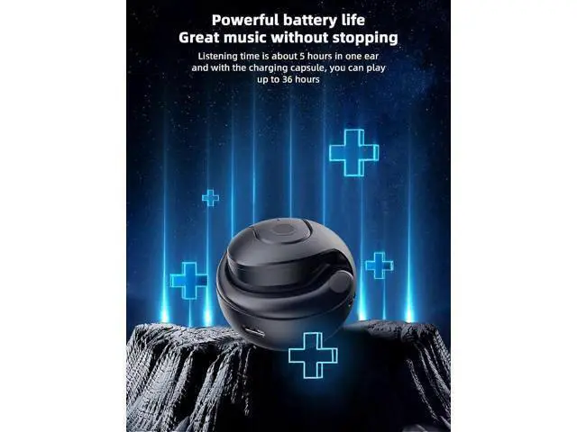 Alt view image 3 of 5 - AI Translation Headset Wireless Open-Ear Bluetooth Ear Hook, 36H Battery, 144 Languages Real-Time Translator (White)