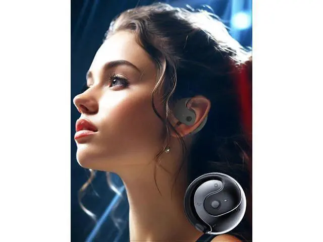 Alt view image 5 of 5 - AI Translation Headset Wireless Open-Ear Bluetooth Ear Hook, 36H Battery, 144 Languages Real-Time Translator (White)