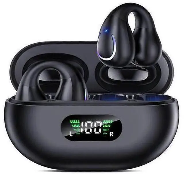 Main image of Bear Conduction Wireless Bluetooth Sports Headphones - Open-Ear Lightweight Design, 6H Playtime (Black)