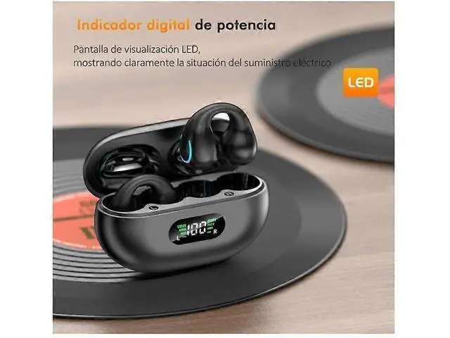 Alt view image 4 of 5 - Bear Conduction Wireless Bluetooth Sports Headphones - Open-Ear Lightweight Design, 6H Playtime (Black)